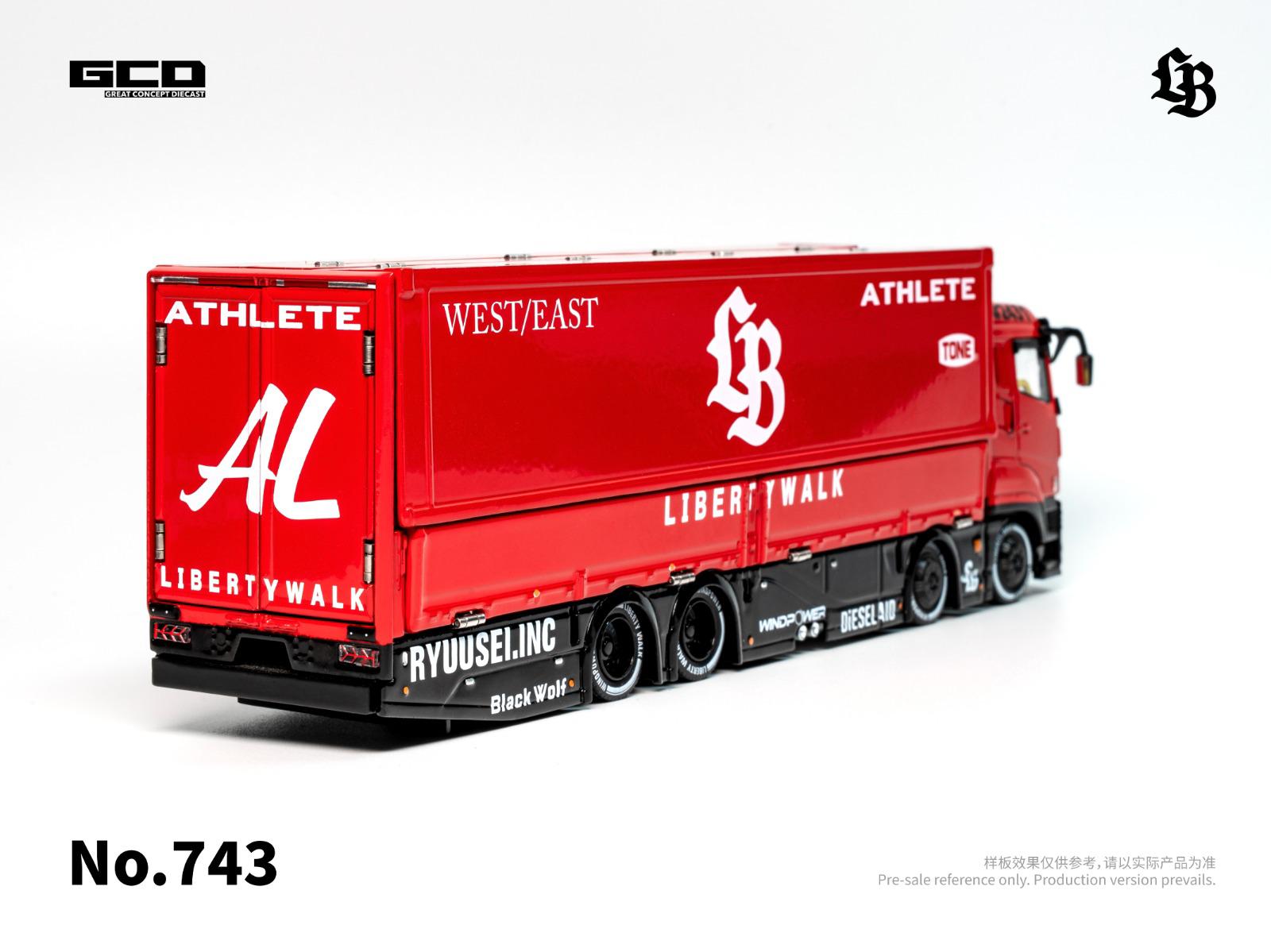 (Coming Soon)) GCD 1:64 LBWK Mitsubishi Fuso Super Great Super Silhouette -Red – Special Edition