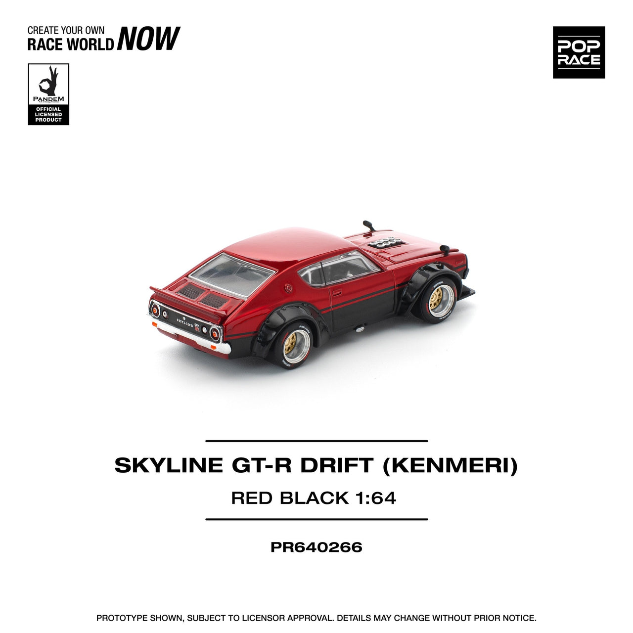(Coming Soon) POPRACE 1/64 KPGC110 KENMERI - RED/BLACK