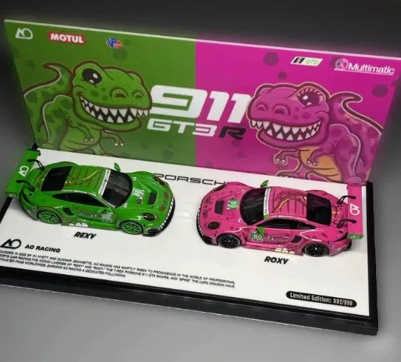 (Coming Soon) STARRACE 1:64 Typhoon Porsche 911 GT3 Twin Pack - Rexy & Roxy