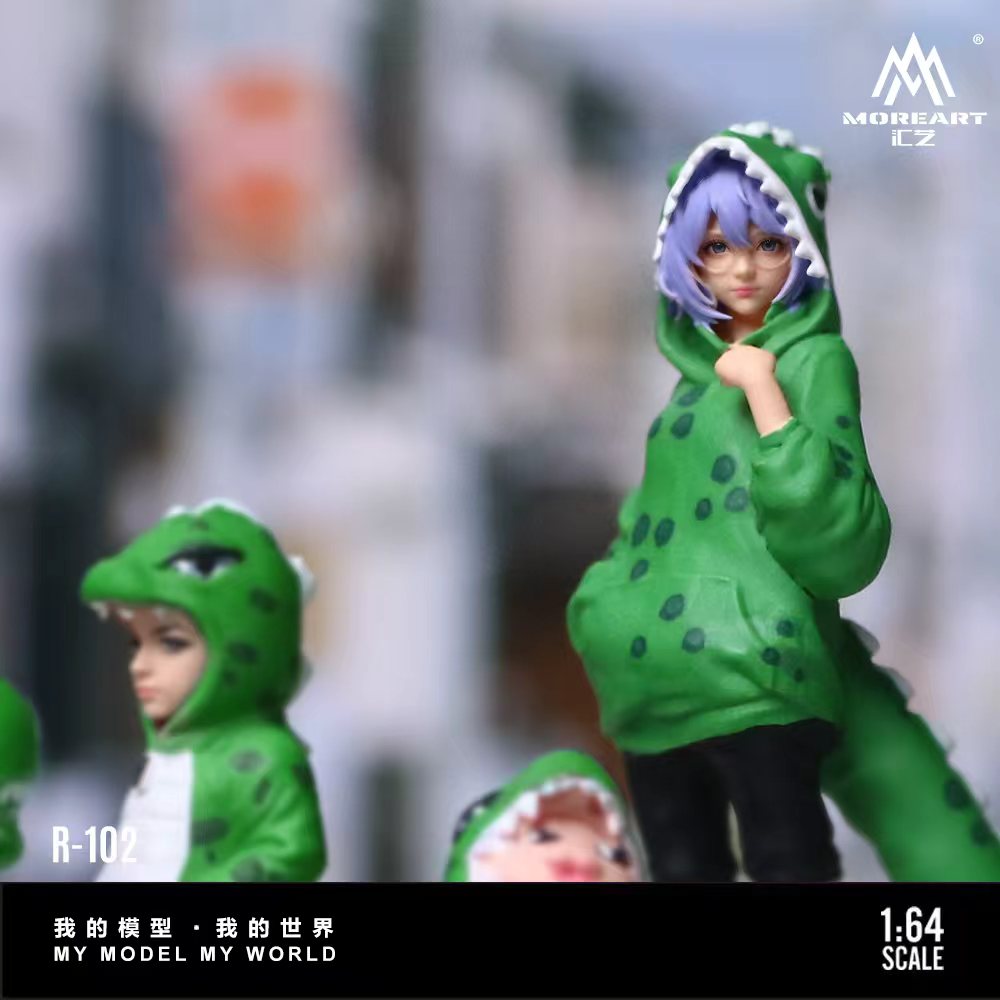 (Pre-Order) MOREART 1:64 GREEN DINOSAUR FAMILY FIGURE SET **(DEADLINE June 18th, 2026)**