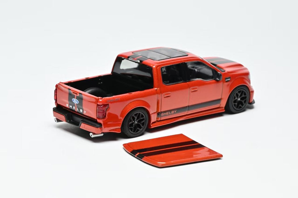Funny Model 1/64 Ford F150 Super Snake Orange/Black Diecast Model Car
