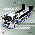 (Coming Soon) Supcar 1:64 H300 Flatbed Transport Trailer ADVAN“VOLT” Blue White