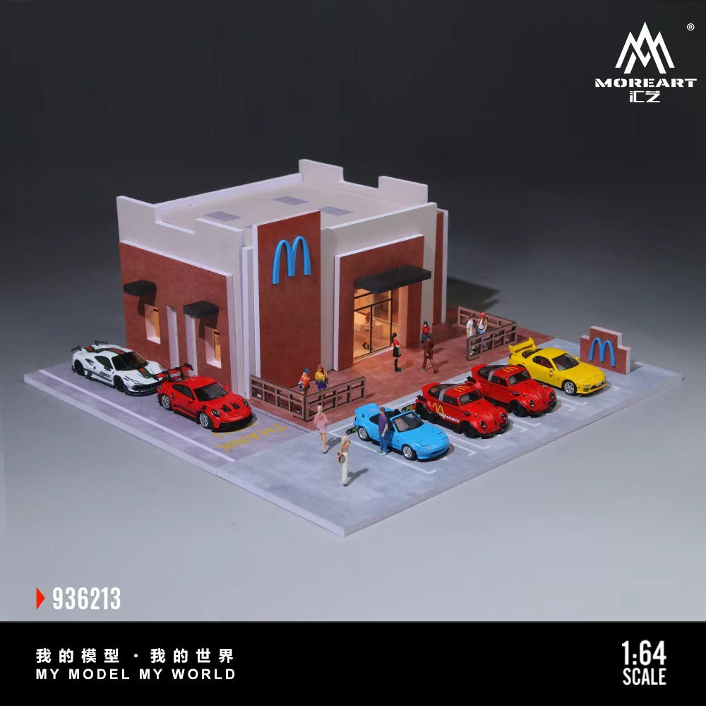 (Coming Soon) MOREART 1:64 MCDONALD'S With the Blue Logo Scene