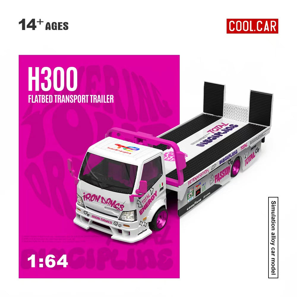 (Coming Soon) COOLCAR 1/64 Hino H300 FLATBED TRANSPORT TRAILER