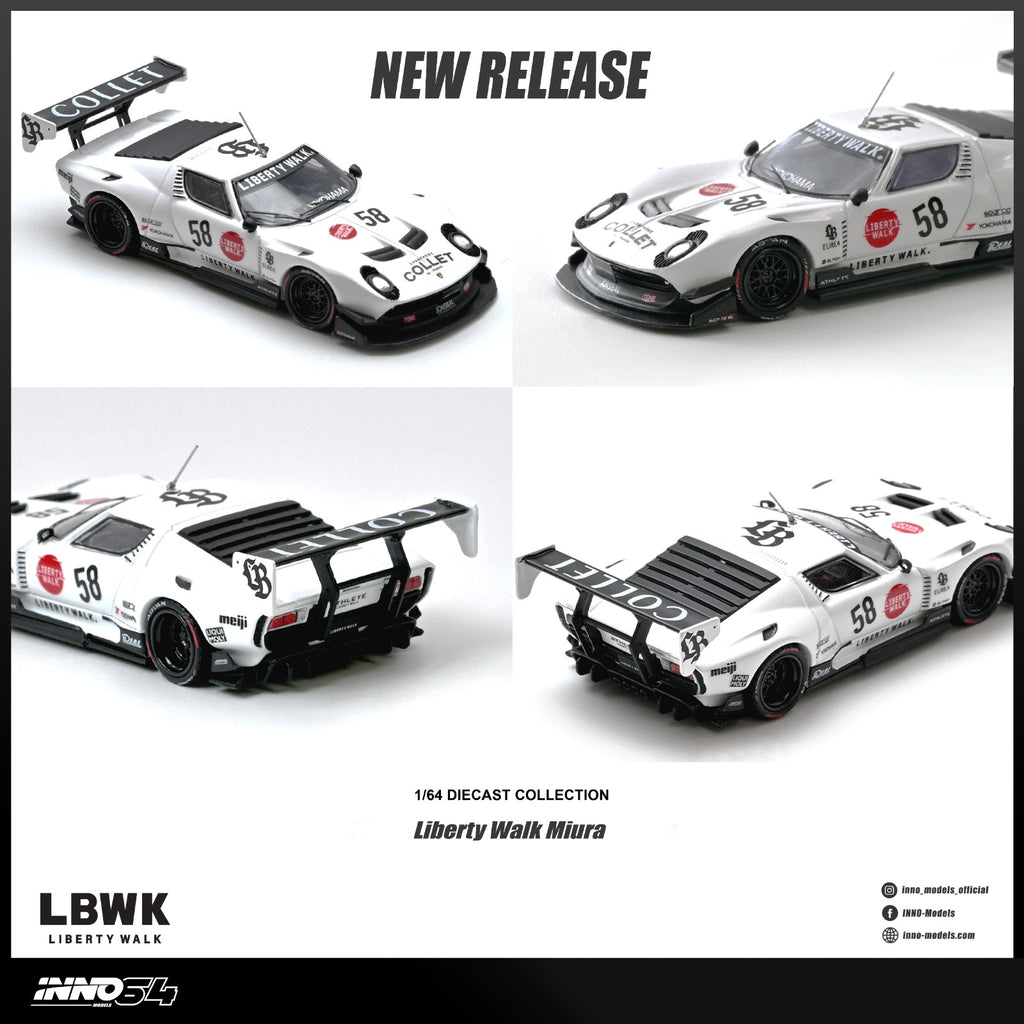 (Coming Soon) INNO64 1/64 LB-Silhouette WORKS Miura GT **CHASE CARS ARE RANDOMLY PACKED**