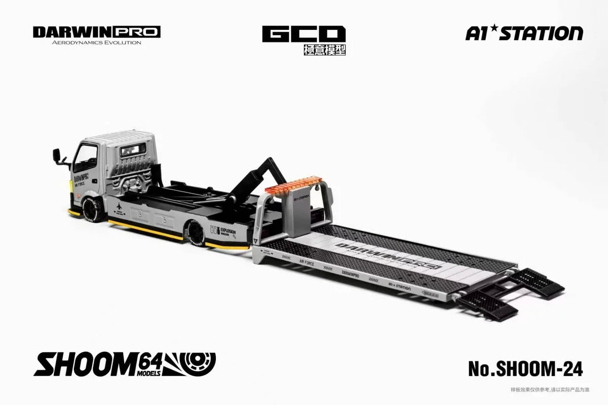 (Coming Soon) SHOOM64 1:64 HINO300 & DarwinPRO AIRFORCE GREY TRUCK (LHD)