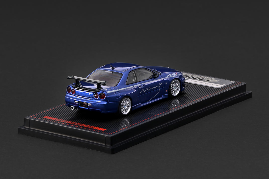 (Coming Soon) IGNITIONMODEL 1/64 Nissan Skyline GT-R Mine's (R34) Blue Metallic