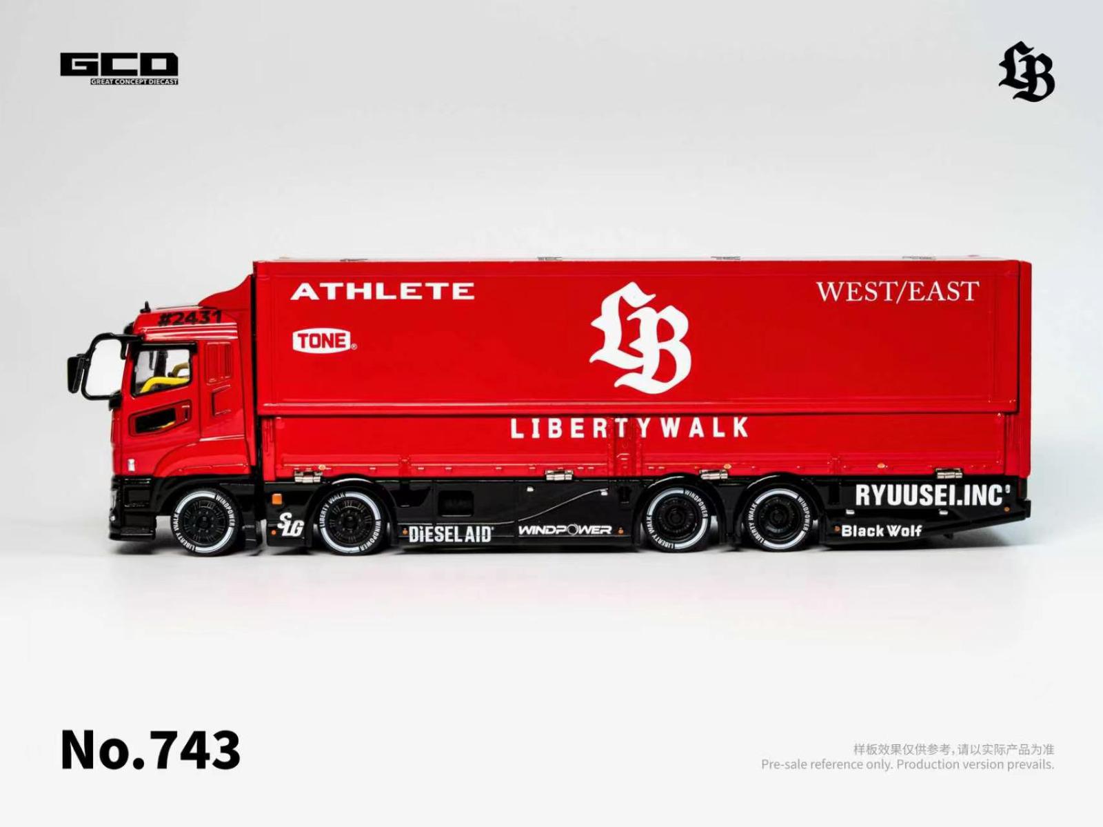 (Coming Soon)) GCD 1:64 LBWK Mitsubishi Fuso Super Great Super Silhouette -Red – Special Edition
