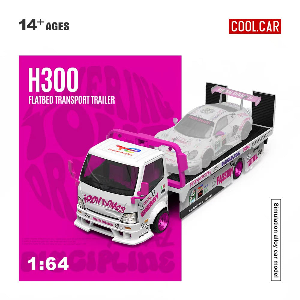 (Coming Soon) COOLCAR 1/64 Hino H300 FLATBED TRANSPORT TRAILER