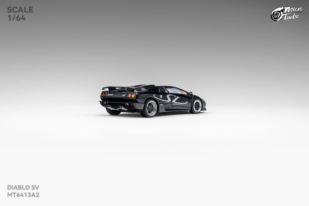 (Coming Soon) MICROTURBO 1/64 Lamborghini Diablo SV - Metallic Black