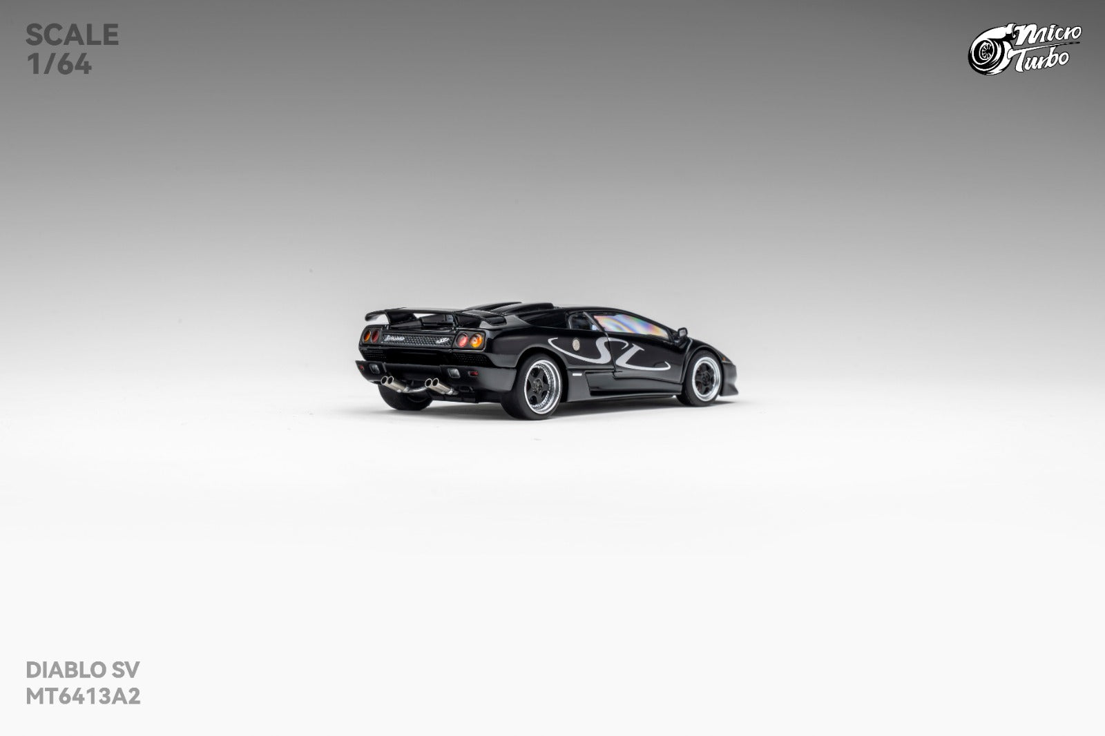 (Coming Soon) MICROTURBO 1/64 Lamborghini Diablo SV - Metallic Black