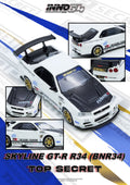 INNO64 1:64 Top Secret Nissan Skyline GT-R R34 in White