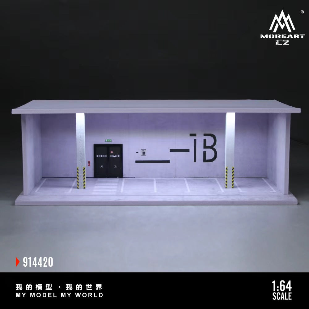 (Coming Soon) MOREART 1:64 1B Underground Parking Theme Lighting Assembly Scene