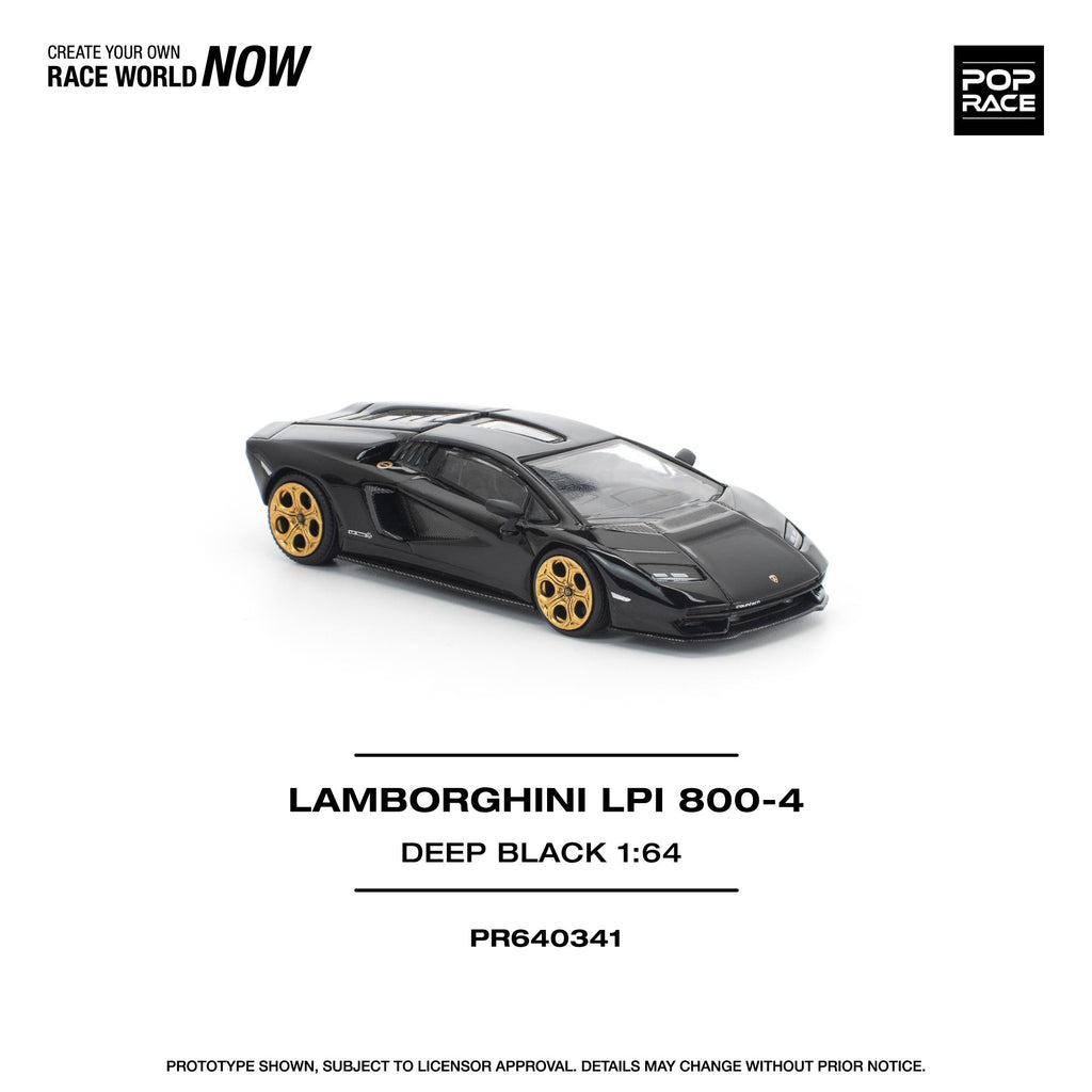 (Coming Soon) POPRACE 1/64 LAMBORGHINI COUNTACH LPI 800-4 DEEP BLACK