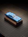 (Coming Soon) 97M 1:64 1975 Cadillac Coupe DeVille Lowrider Metallic Blue with graphics