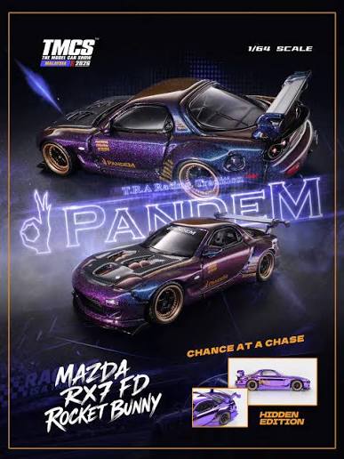 MODELMODEL 1/64 Mazda RX7 FD Rocket Bunny (TMCS Malaysia 2026 Exclusive Event Model) **CHASE RANDOMLY DISTRIBUTED**