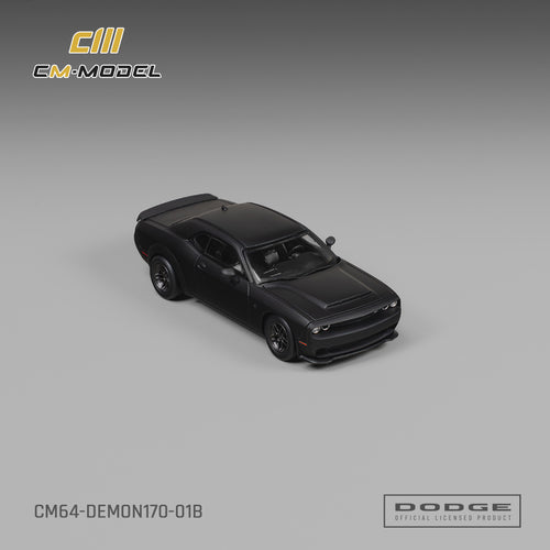 (Coming Soon) CM MODEL 1/64 Dodge Demon 170 Matte Black