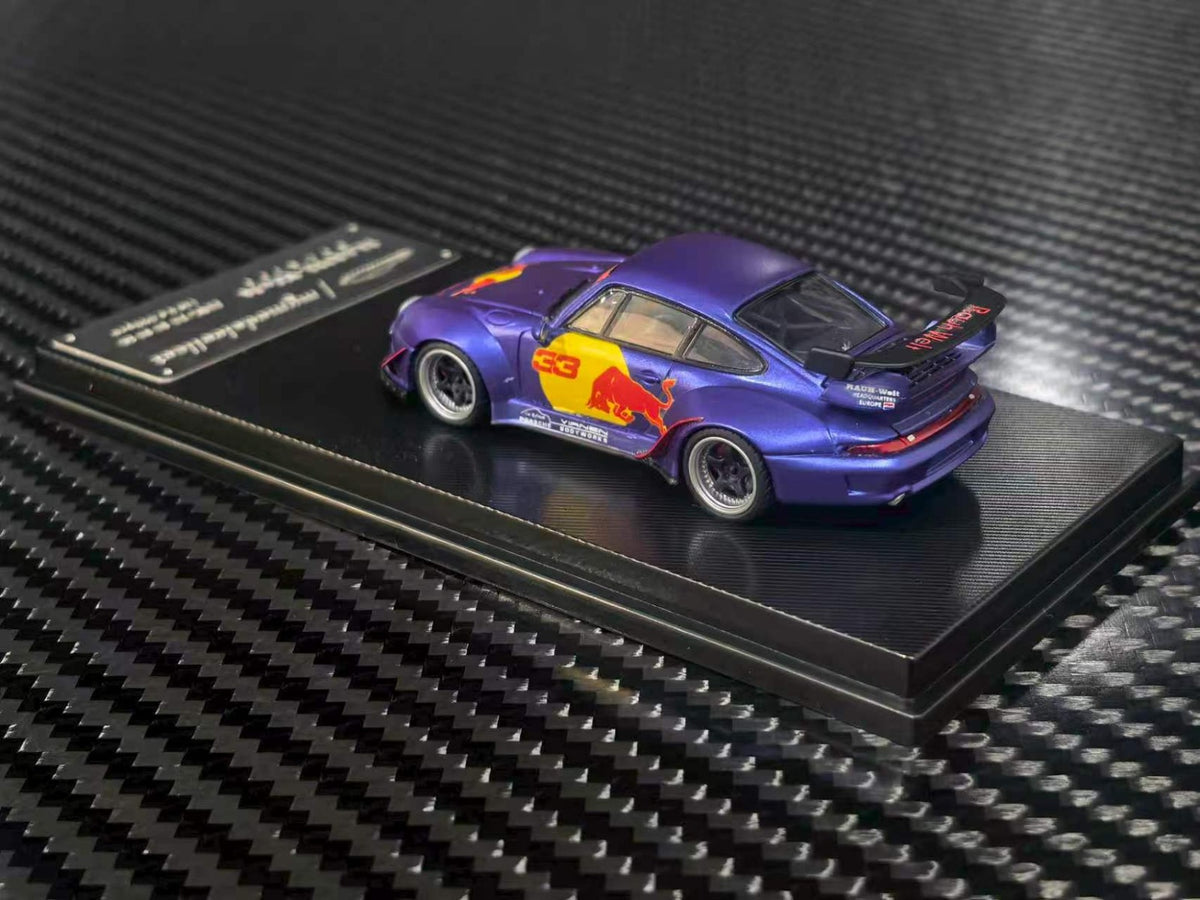 (Coming Soon) MYMODELCOLLECT 1:64 RWB993 High Wing Matte Purple Red Bull Livery