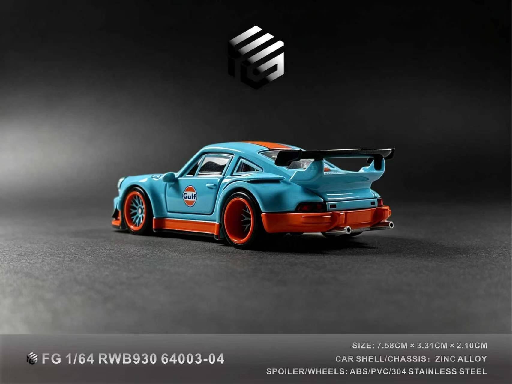 (Coming Soon) FG 1:64 RWB930 Gulf Blue Diecast