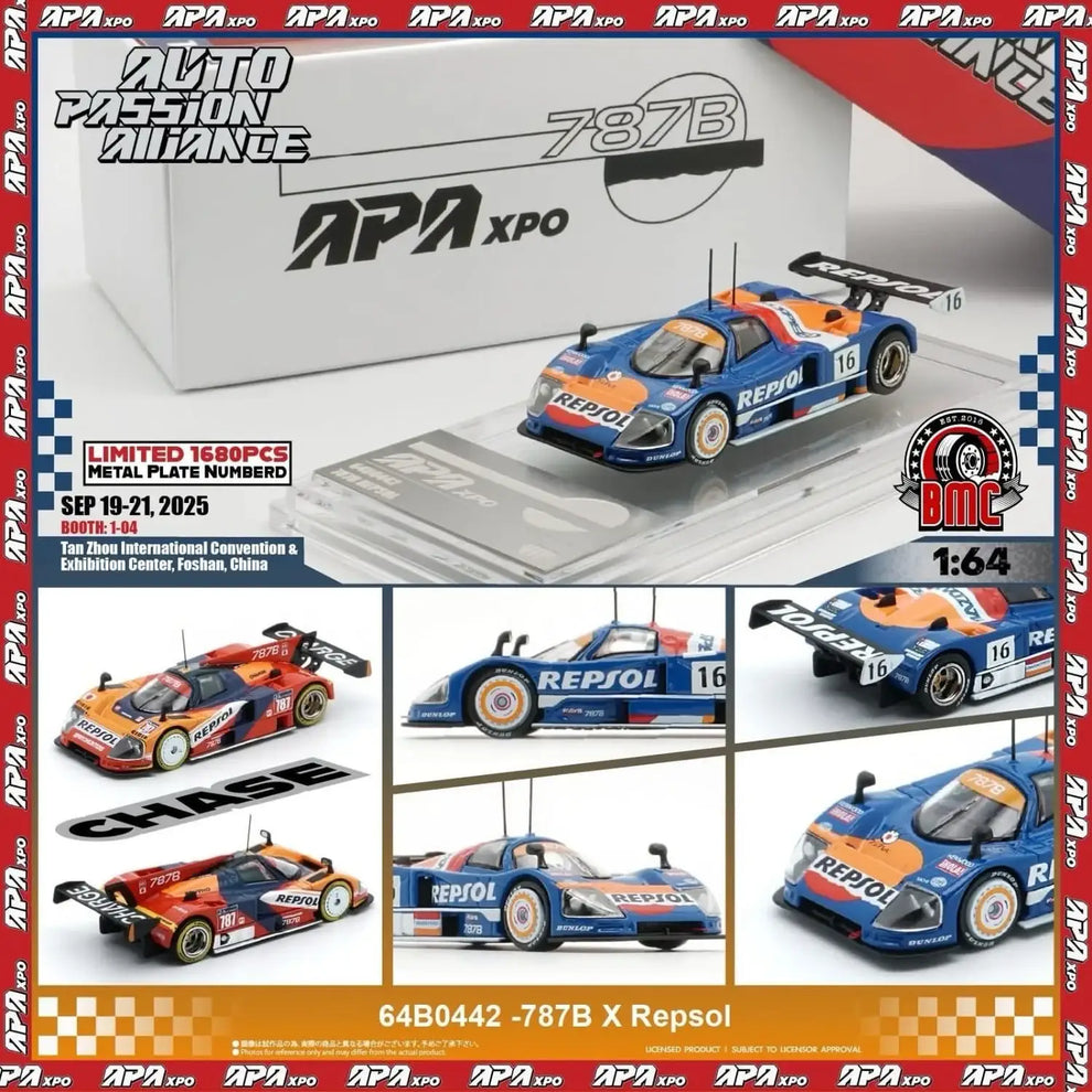 BMC Models x APA XPO 1:64 Scale Repsol Mazda 787B Blue Limited Edition CHASE + Normal - 2pcs set