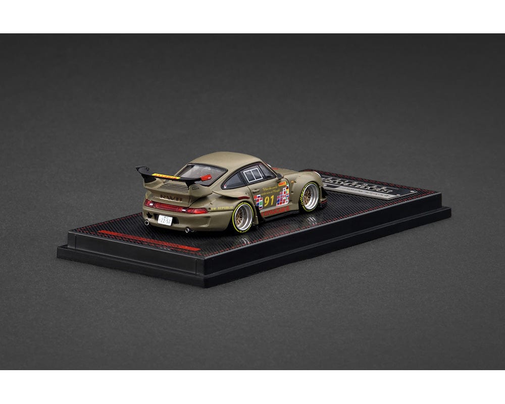 IGNITION MODEL Porsche Rauh-Welt Begriff RWB 993 Matte Green 1/64 scale