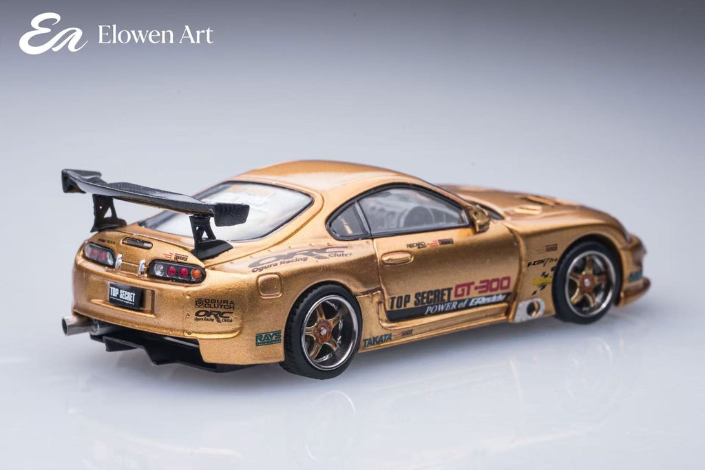 (Coming Soon) ELOWENART 1:64 TopSecret A80 Supra MK4 Gold