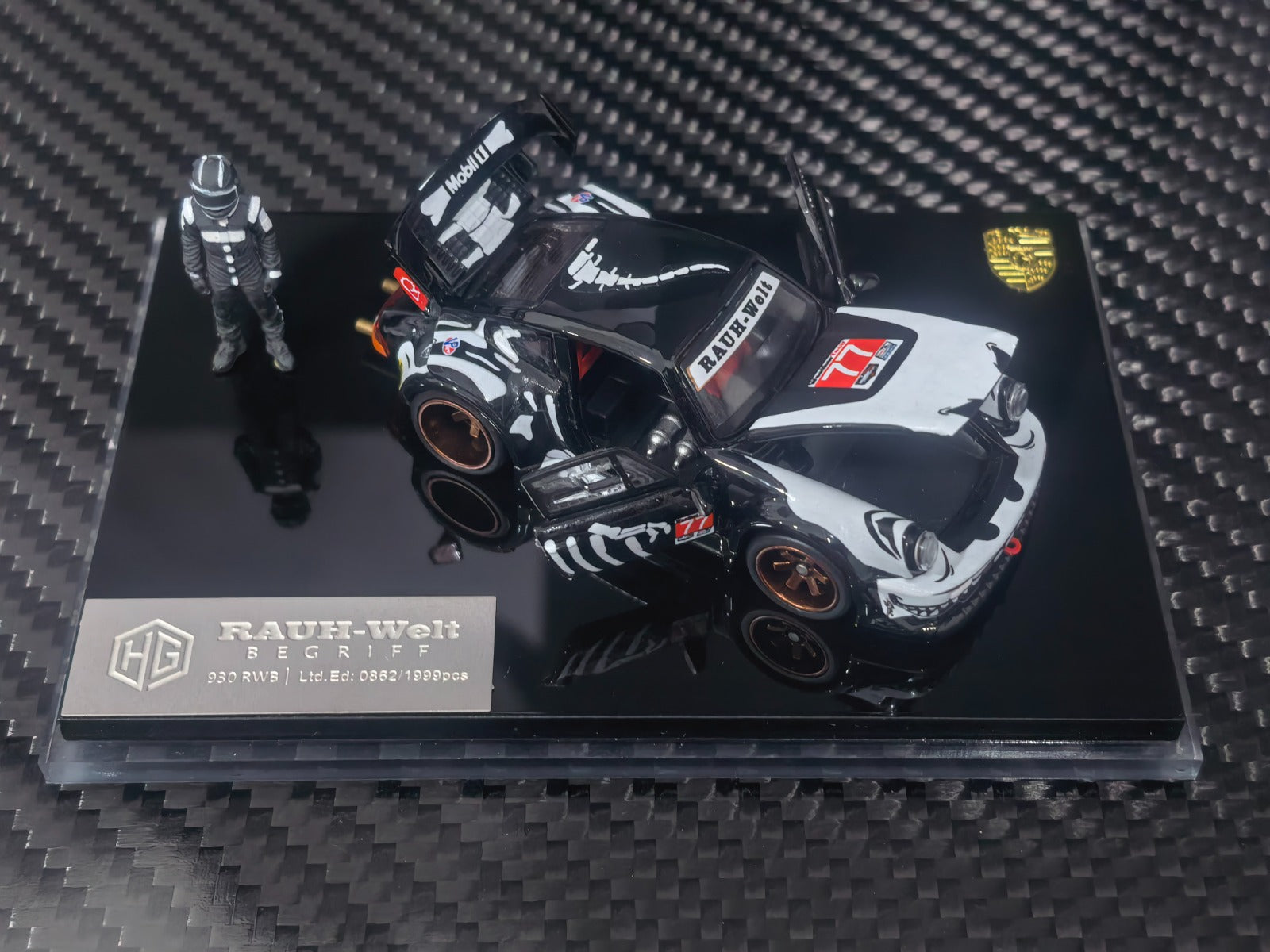 (Coming Soon) FG Customized Version 1:64 RWB 930 Fully Open Diecast - Bone Dragon Livery