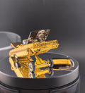 (Coming Soon) FINEWORKS64 1/64 Chevrolet Impala West Coast Bouncing Low Rider Car Chrome Gold Luxury Version with Electric Turntable