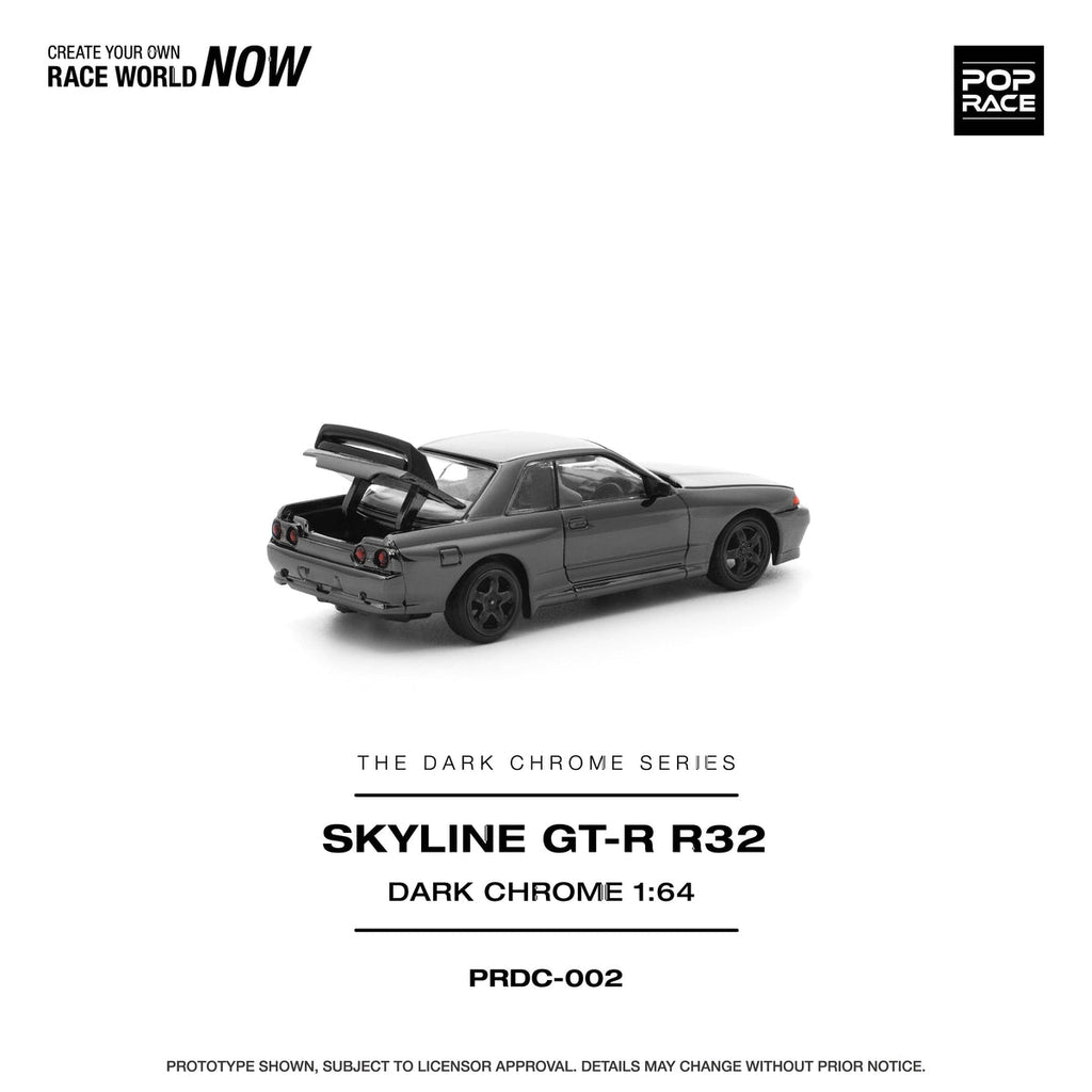 (Coming Soon) POPRACE 1:64 R32 GT-R - Dark Chrome