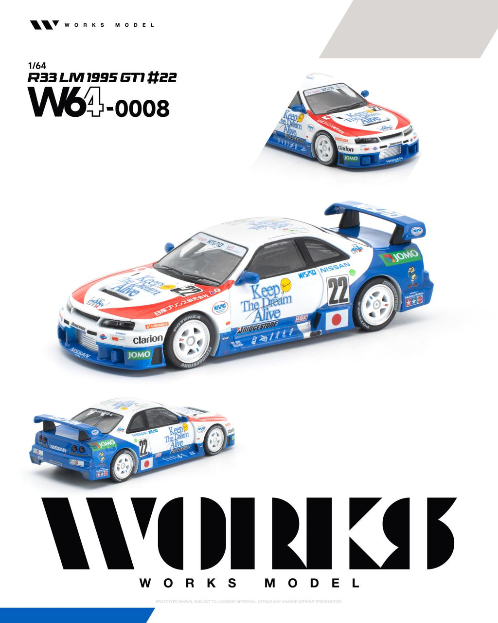 (Coming Soon) WORKS 1/64 R33 LM 1995 GT1 #22