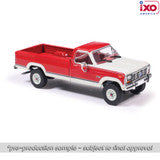 (Coming Soon) IXOAMERICA 1:64 1984 Ford F-250 XLT Lariat Long Bed Styleside 4x4 - Victoria Tu-Tone Bright Canyon Red with Wimbledon White