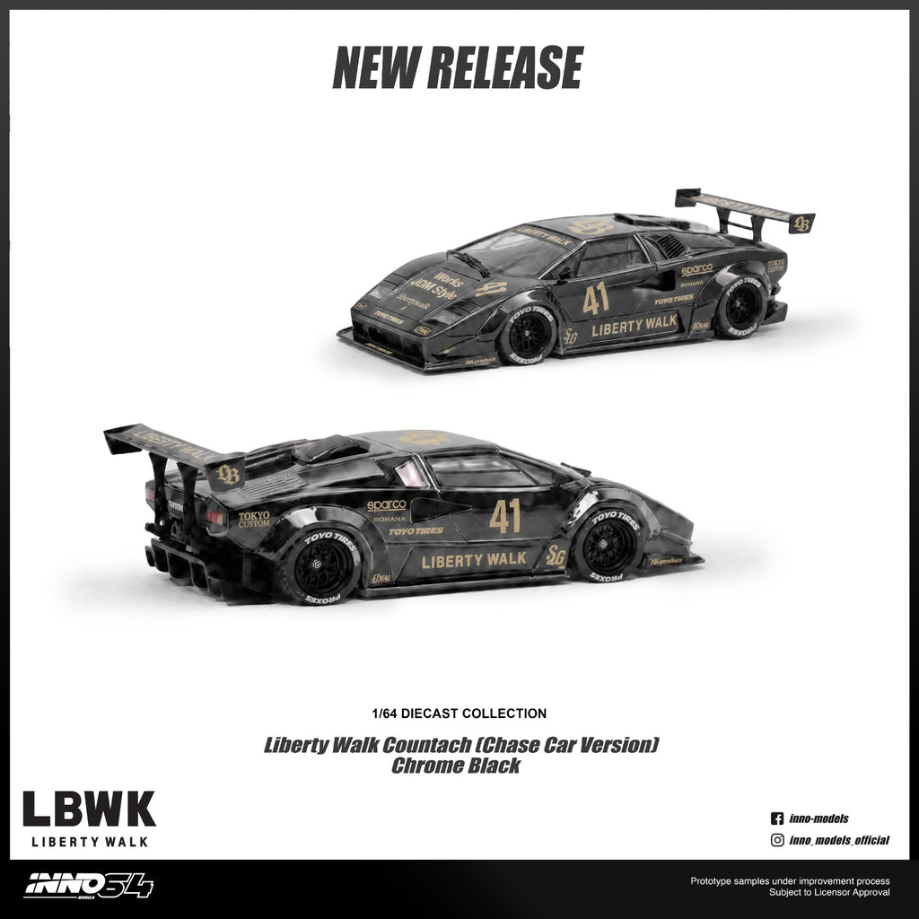 (Coming Soon) INNO64 1/64 LIBERTY WALK COUNTACH **CHASE CARS ARE RANDOMLY PACKED**