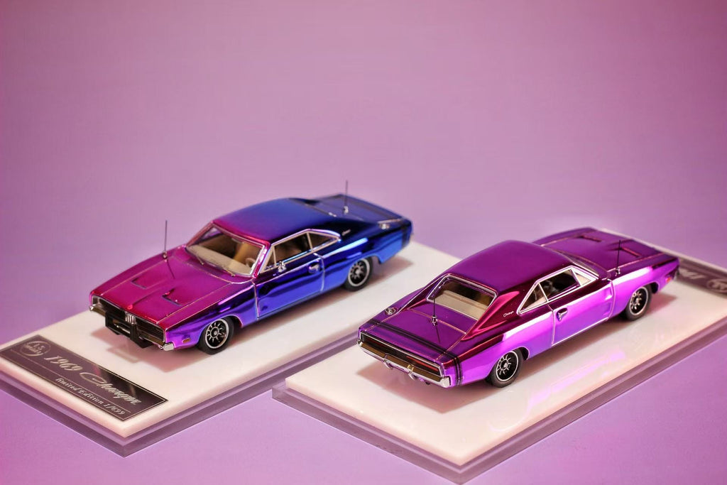 (Coming Soon) LSMODEL 1/64 1969 Dodge Charger - Chrome Purple