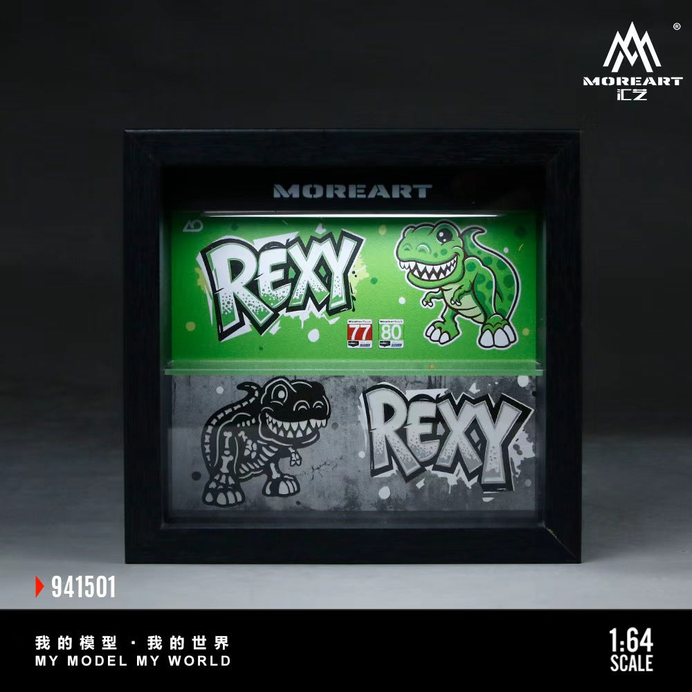(Pre-Order) MOREART 1:64 Green/Skelly Integrated Picture Frame - Dinosaur Painted Scene Model *DEADLINE July 2, 2026**