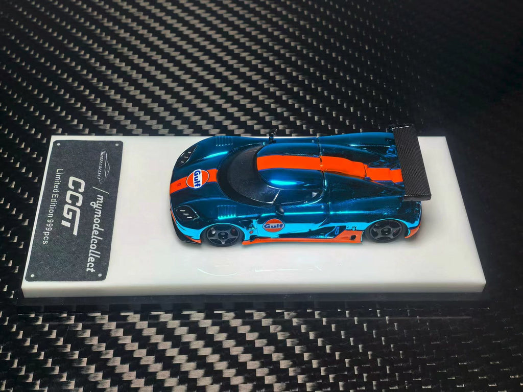 (Coming Soon) MYMODELCOLLECT 1/64 Koenigsegg CCGT Diecast - Chrome Gulf Blue/Orange Edition