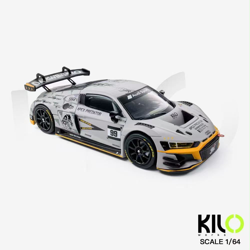 (Coming Soon) KILOWORKS 1/64 Audi R8 LMS GT3 EVO II 2026 China GT Championship RD3 Zhuhai SM ZHANG / HZ LIU