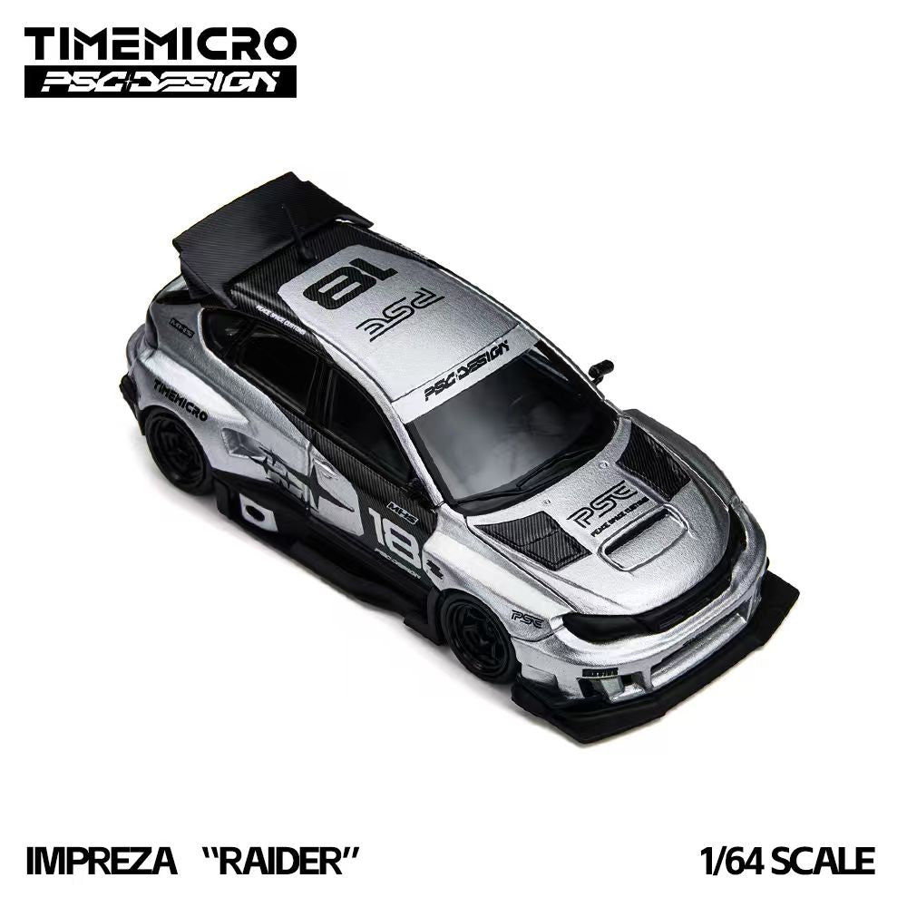 (Coming Soon) TIMEMICRO x PSC DESIGN 1/64 Subaru Impreza "Raider" - Silver