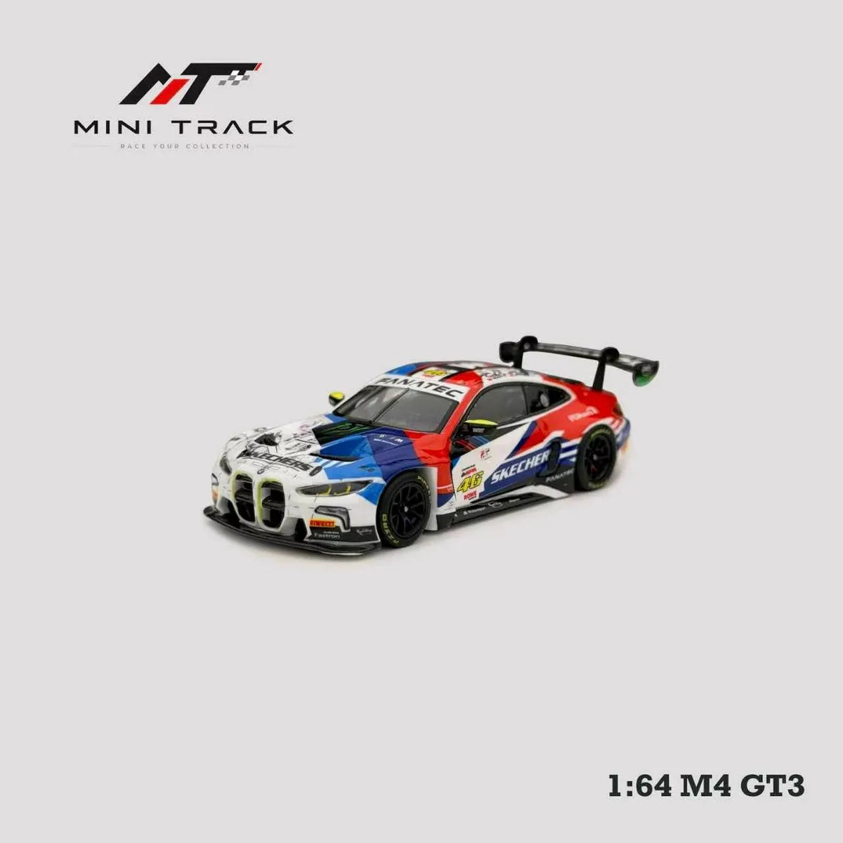 (Coming Soon) MINITRACK 1:64 M4 2nd Generation G82 GT3 Blue-White Racing Livery Carriage #46