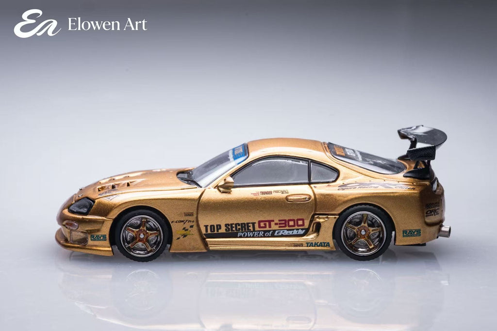 (Coming Soon) ELOWENART 1:64 TopSecret A80 Supra MK4 Gold