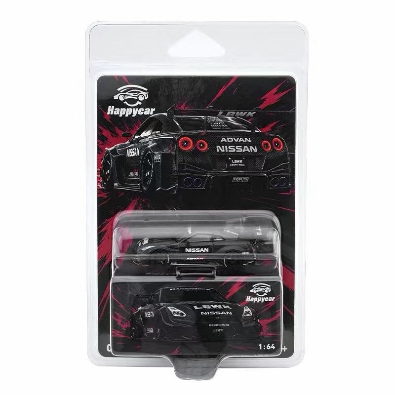 (Coming Soon) HAPPYCAR 1:64 JDM GT-R35 LBWK 35GT-RR Carbon fiber pattern – Blister pack