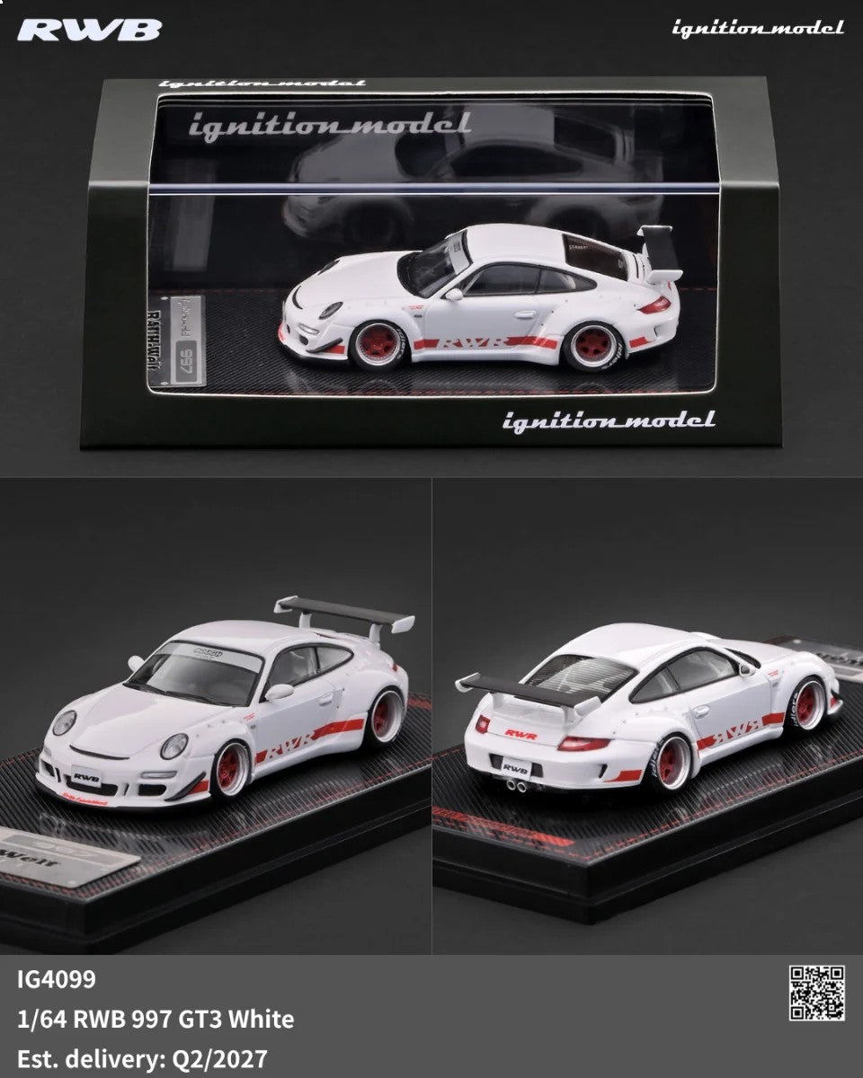 (Coming Soon) IGNITIONMODEL 1/64 RWB 997 GT3 White