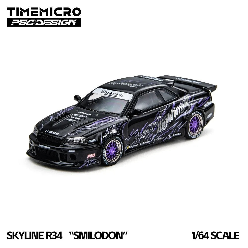(Coming Soon) TIMEMICRO × PSC DESIGN 1:64 R34 "Tiger Tooth" Black Nightingale