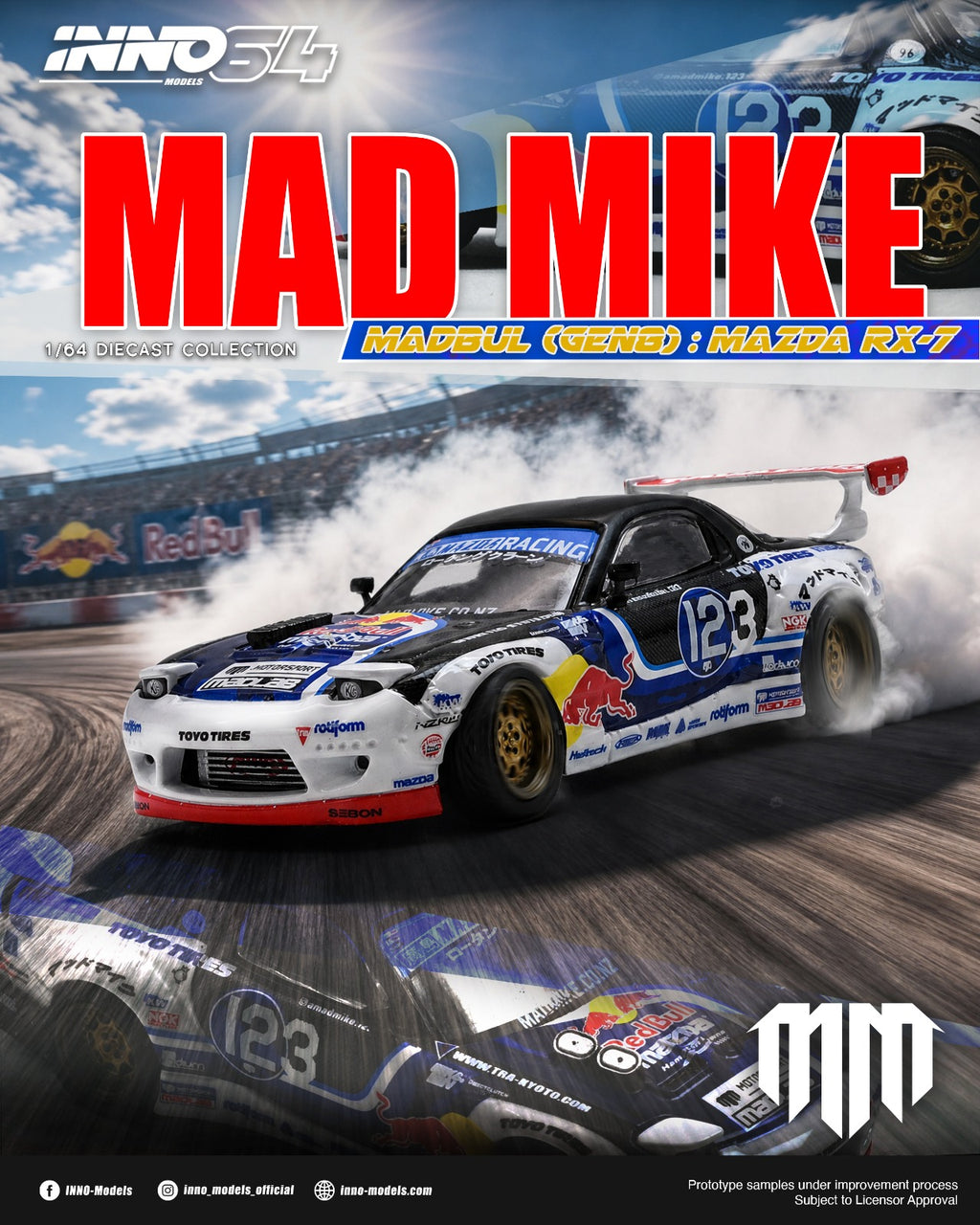 (Coming Soon) INNO64 1/64 MAZDA RX-7 MAD MIKE "MADBUL Gen8"