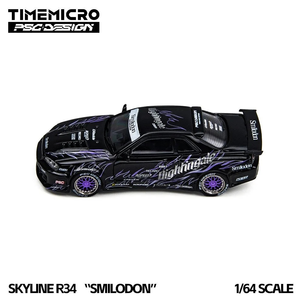 (Coming Soon) TIMEMICRO × PSC DESIGN 1:64 R34 "Tiger Tooth" Black Nightingale