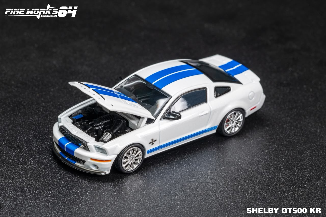 (Coming Soon) FINEWORKS64 1:64 Shelby GT500 2008 Model - White