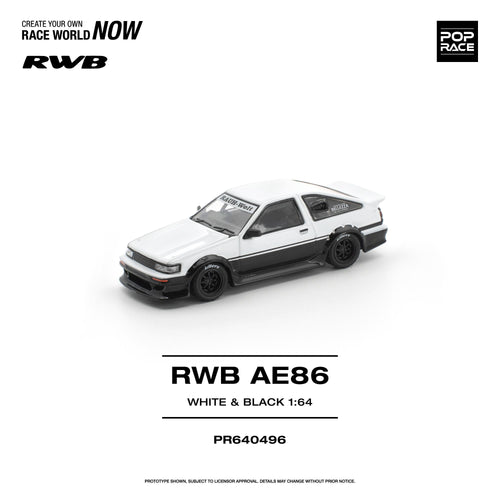 (Comimg Soon) POPRACE 1/64 RWB AE86 WHITE BLACK