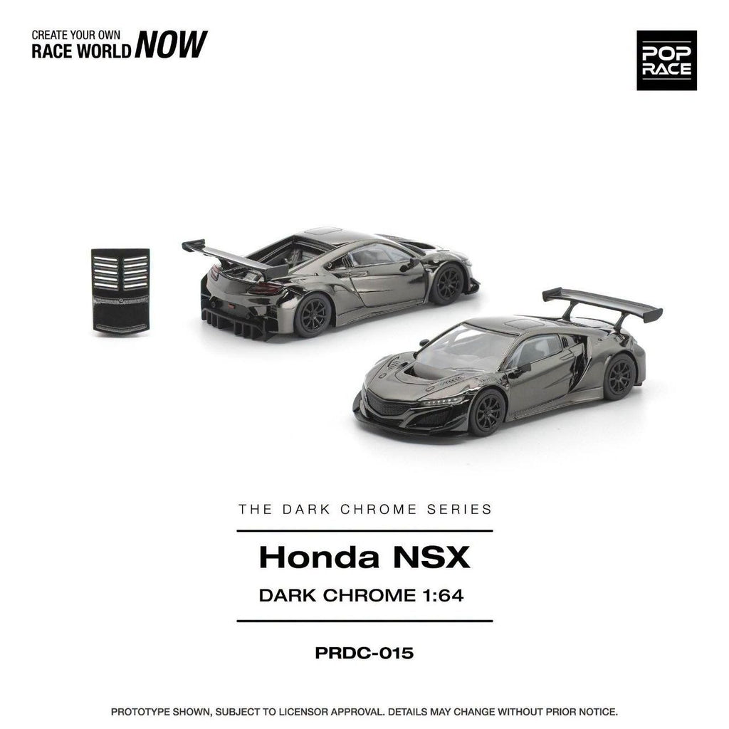 (Coming Soon) POPRACE 1:64 Honda NSX GT3 EVO22 - Dark Chrome