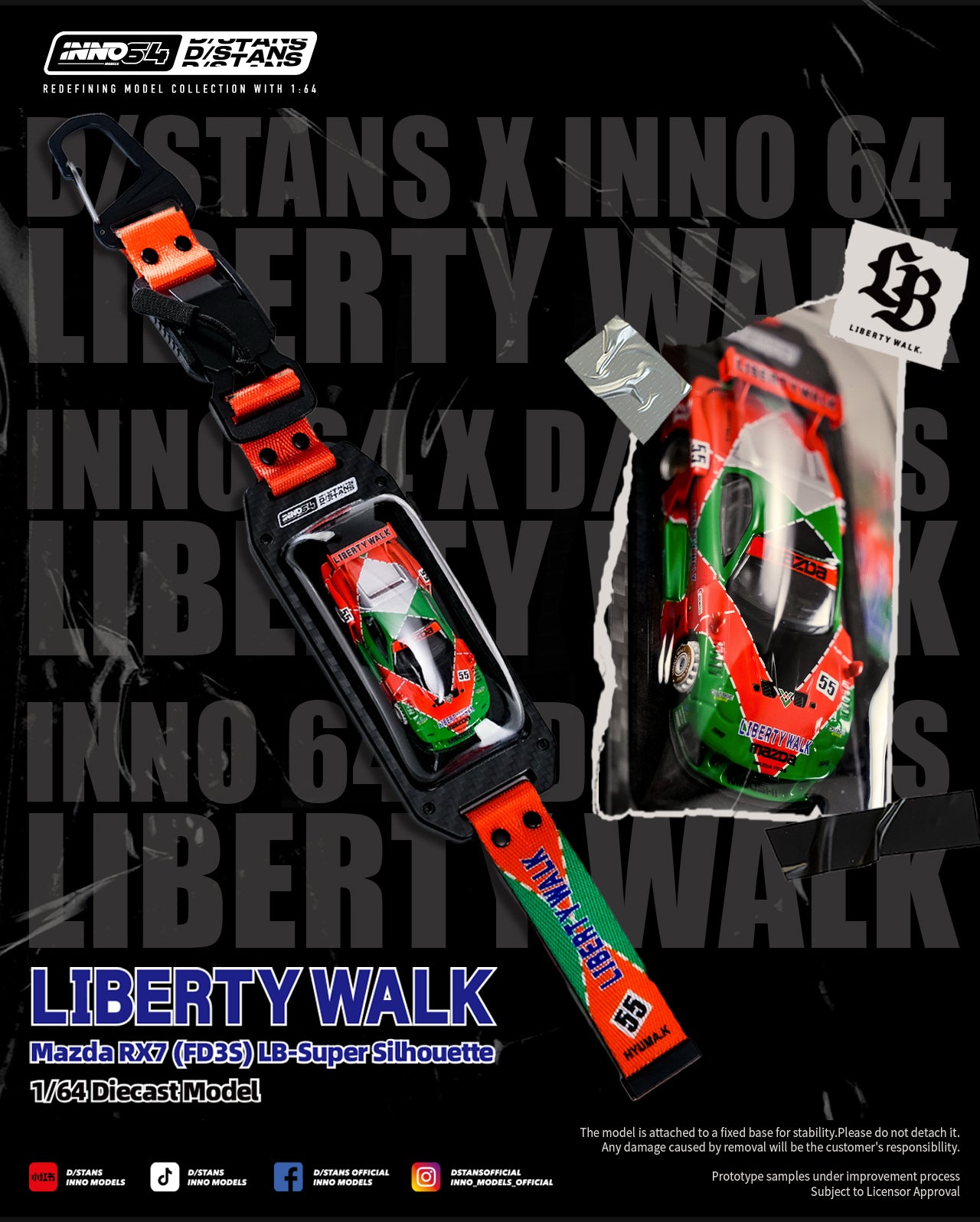 (Pre-Order) INNO64 x D/STANS 1/64 LB-SUPER SILHOUETTE FD3S **Chase Randomly Distributed**
