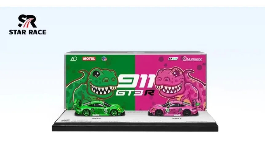 (Coming Soon) STARRACE 1:64 Typhoon Porsche 911 GT3 Twin Pack - Rexy & Roxy