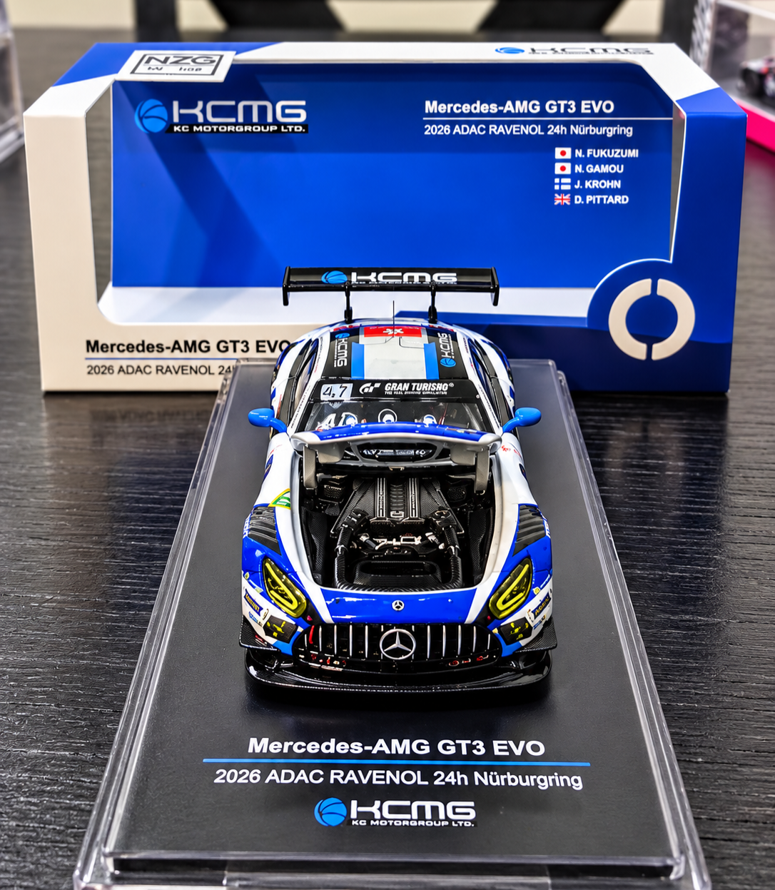 KILOWORKS 1/64 AMG GT3 #47 EVO KCMG 2026 Nürburgring 24H Hong Kong Toycar Salon Exclusive